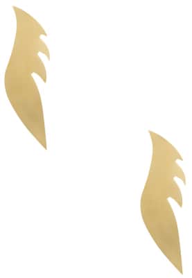 22K Gold Plated Wing Earrings
