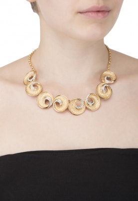 Gold Plated Textured Necklace