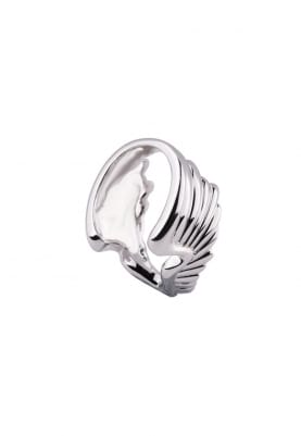 Silver Plated Biker Wings Ring