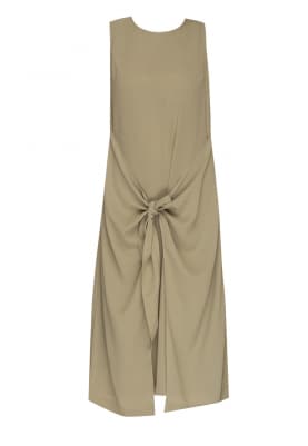 Beige Bodycon with Front Twist