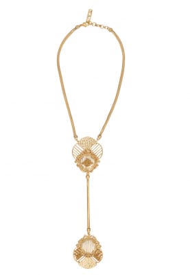 Gold Plated Victorian Tie Necklace