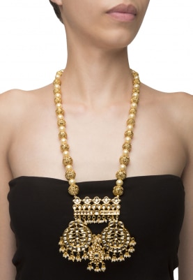 22k Gold Finish Temple Ball Necklace