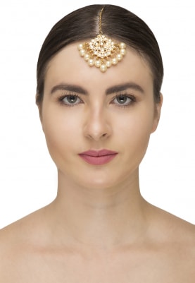 Gold Plated Pearl Bunch Ethnic Nath